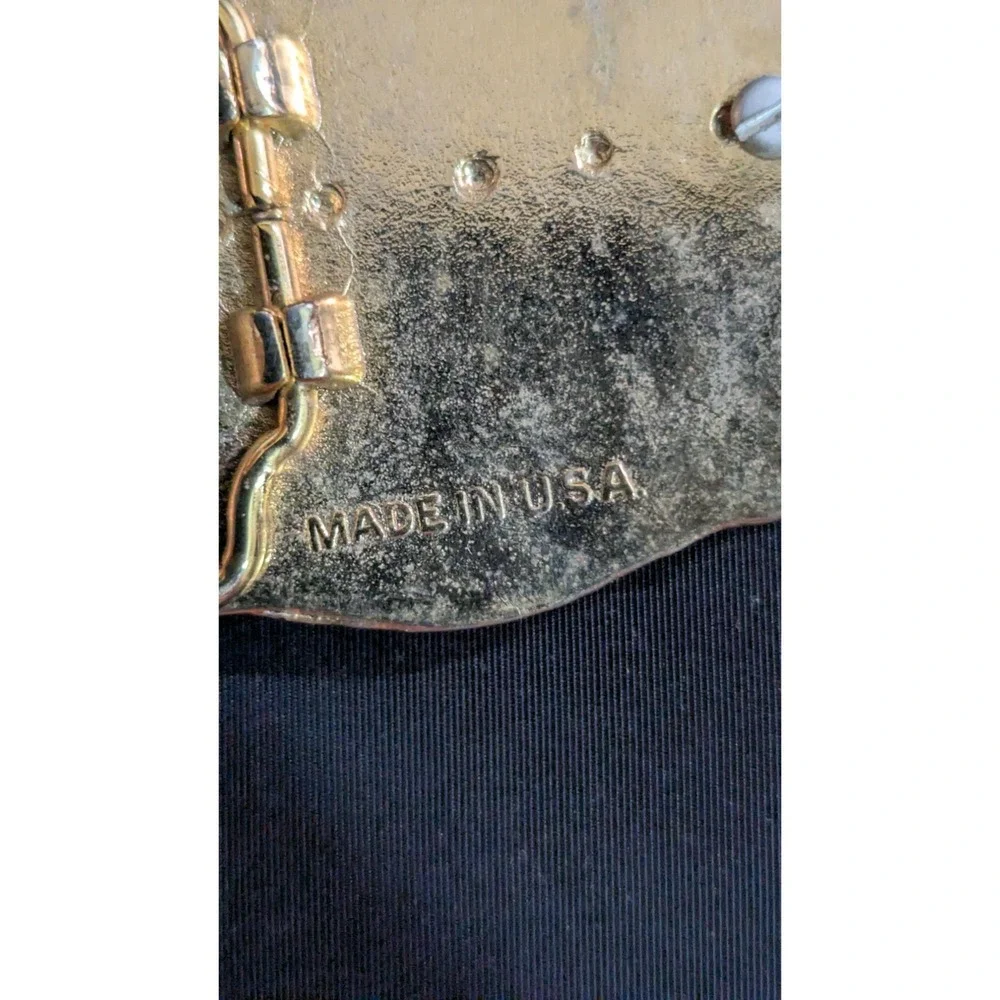 Vintage ATV Quad Rider Belt Buckle Gold Tone Western Made in USA‎ 3 Inch